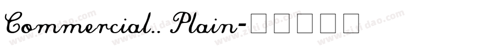 Commercial.. Plain字体转换